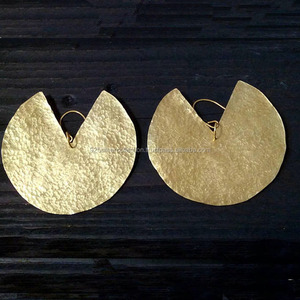 Boucles d'oreilles pendantes en laiton de style minimaliste pour femmes - Product Image 2