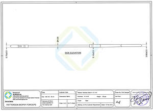 Pinzas de Biopsia Manuales Patterson, Instrumentos Quirúrgicos de Acero Inoxidable, Certificación CE, 500 mm, 1 Año de Garantía - Product Image 3