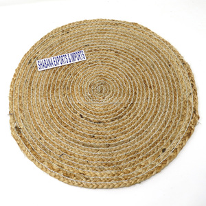Eco Friendly <b>Round</b> Jute <b>Tablemats</b> Customizable Woven Placemats - Product Image 6