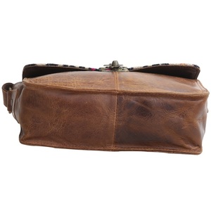 กระเป๋าสะพายข้างผ้าแจ็คการ์ดหนังแฮนด์เมดสำหรับผู้หญิง - Product Image 4