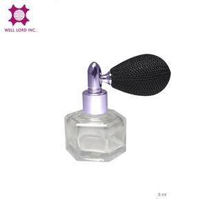 Atomizador de bombilla de perfume de vidrio hexagonal de 8ml con tapa de rosca Manejo de superficie de impresión de pantalla - Product Image 6