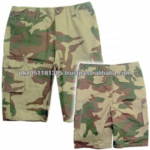 ผู้ชายขายส่งที่กําหนดเองผ้าฝ้าย 100% OEM เย็บปักถักร้อยโลโก้เด็กกางเกงขาสั้นพรางสินค้า - Product Image 2