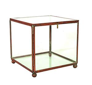 Art India Taper Glass Brass <b>Box</b> with <b>Mirror</b> Bottom Custom Size Model 9044 for Home & Office Decoration - Product Image 4