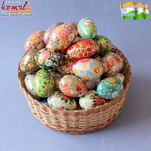 มือวาดดอกไม้สีแดงไม้ไข่อีสเตอร์ขายส่ง - Product Image 6