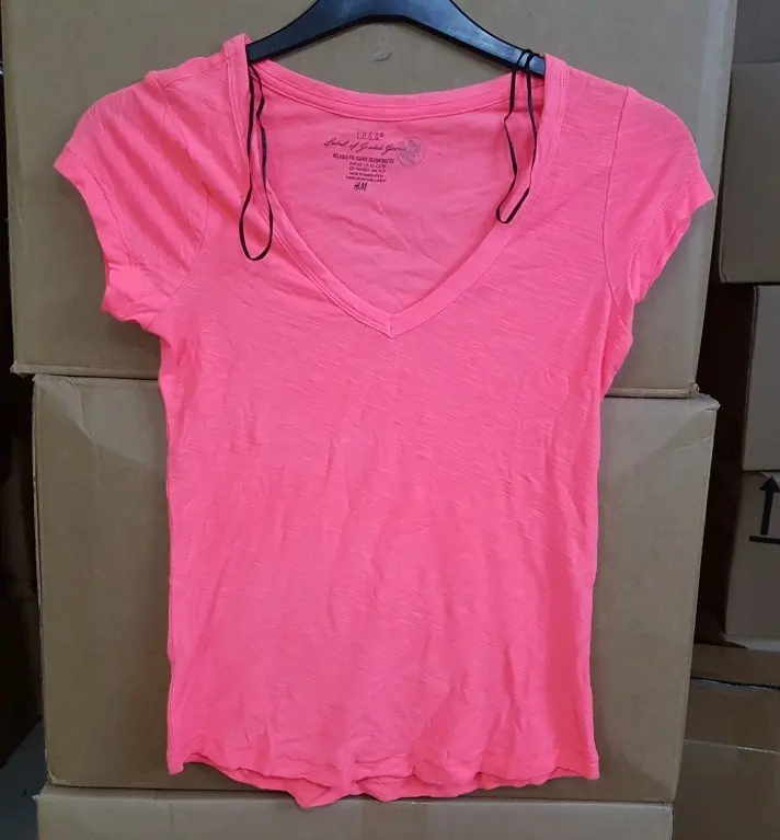Bangladesh Garments Stock Lot/Shipment Cancel Summer Season 100% Export Quality Ladies Solid Color T-shirt For Casual Use
