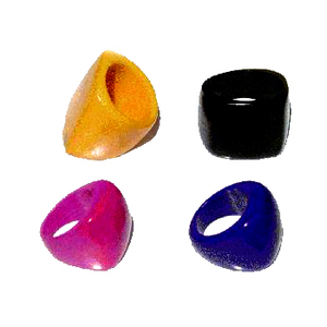 Handmade Vegetable Ivory <b>Fashion</b> Jewelry <b>Rings</b> Colored Tagua Nut Carved Punk Style <b>for</b> <b>Women</b> and Children Great Gift Idea - Product Image 3