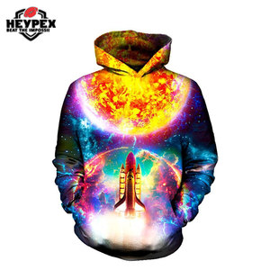 Sweats à capuche d'hiver pour hommes à capuche avec fermeture éclair et motif uni en polyester et coton molletonné - Product Image 3