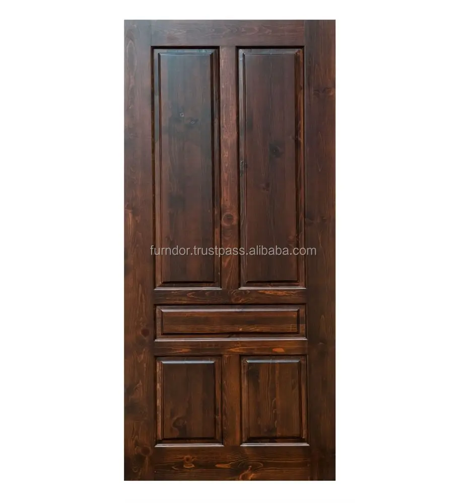 Perfect deal solid knotty pine wood interior room flush door tipo di legno di alta qualità Malaysia ready stock tipo di porta a lunga durata