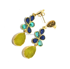 อัญมณีชุบทอง24K หินควอตซ์หินโมราธรรมชาติที่น่ารัก - Product Image 5