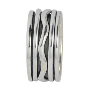 Bague en argent sterling 925 faite à la main, bague d'éternité en vermeil pour femmes et hommes, lunette pour cadeau de fête de mariage - Product Image 3