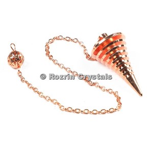 Pendule torsadé en laiton et cuivre - Product Image 1