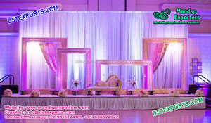 Paneles de fondo de media luna para decoración de escenario, decoración de escenario de boda india con estilo - Product Image 6
