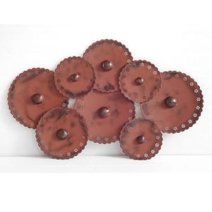 ตกแต่งรอบทองแดงโบราณถาดโลหะผนังศิลปะสำหรับตกแต่งบ้านโรงแรมร้านอาหาร - Product Image 1