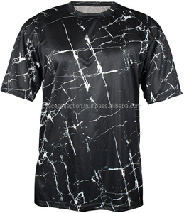Camiseta cuello redondo con sublimación completa estilo mármol talla grande tejido de punto transpirable - Product Image 3