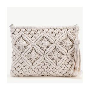 Pochette en macramé pour femme, sac de plage, sac à main Boho, nouvelle collection - Product Image 3