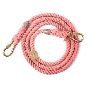 Eco-Friendly Natural Cotton Dog Leash Handmade Ombre Pink <b>Rope</b> Luxury Gold Brass Hardware Solid <b>Lace</b> Comfortable Sustainable Dog - Product Image 4