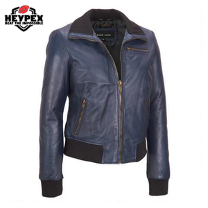 Chaqueta de moda de invierno para mujer al por mayor con logotipo personalizado decoración de botones de talla grande cuero acabado procesado - Product Image 5