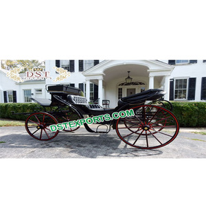 Ru Horse — chariot à tambour fixe, ouvert, noir Victoria Horse, cavalier indiens, Buggy, pour mariage - Product Image 1