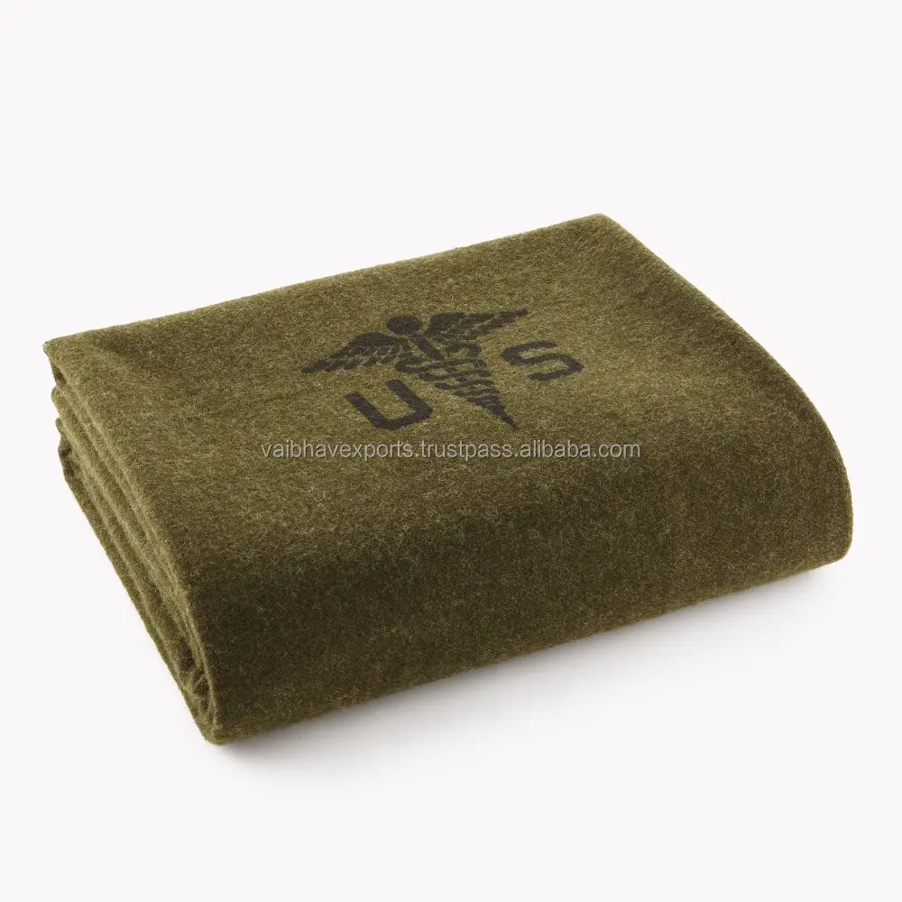 Couvertures en laine de survie en plein air résistantes faites par Vaibhav Export Anti-statique ignifuge voyage maison Camping utilisation Heavy Duty Pure Wool Survival