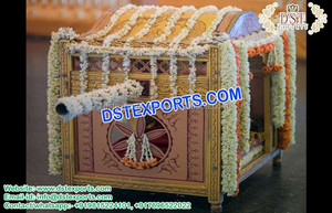 Doli de Boda Estilo Mugal Decorado, Doli Nupcial para Ceremonia de Matrimonio Indio, Palki para Novia - Product Image 6