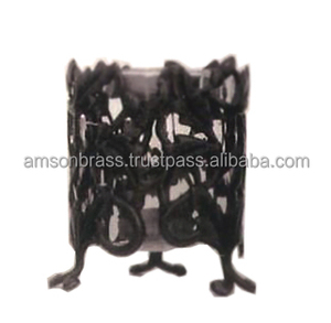 Bougeoir en verre avec support en aluminium - Product Image 6