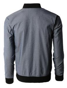 แจ็กเก็ตบอมเบอร์สำหรับผู้ชายเสื้อกันลมทำจากผ้าใบโพลีเอสเตอร์สำหรับขี่กันฝน - Product Image 3