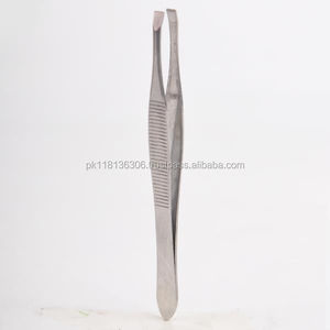 Pinzas de acero inoxidable al por mayor para cejas, pinzas para vello facial con impresión de logotipo personalizado para hombres y mujeres, clip cosmético para cejas. - Product Image 4