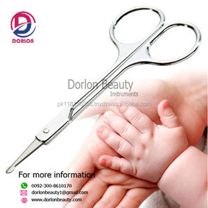 Tijeras de uñas de hoja redonda seguras para recién nacidos y niños, tijeras de belleza de acero inoxidable para el primer corte del bebé - Product Image 1