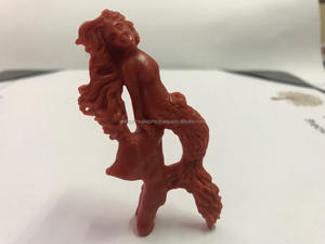 Ángel de Coral Natural de grado AAA, piedra preciosa de cuarzo bellamente tallada, pulida en forma de pirámide roja y rosa para la fabricación de joyas - Product Image 2