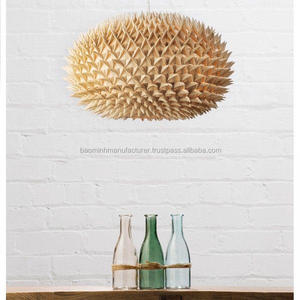 Round Vietnam <strong>Palm</strong> <strong>Leaf</strong> Ceiling Lampshade for Home Lighting