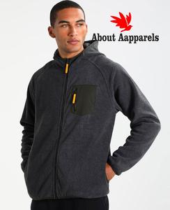 Chaqueta polar micro unisex con logotipo personalizado, a granel, barata, de talla grande, de invierno, con cierre de cremallera, de punto, de poliéster, zorro - Product Image 2