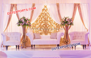 ของประดับตกแต่งพื้นหลังเวทีงานแต่งงาน,แผงประดับตกแต่งทำจากหนังสวยงามสำหรับงานแต่งสไตล์เอเชีย - Product Image 5