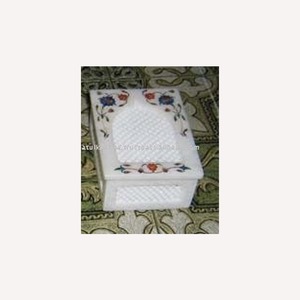 Boîte à bijoux en marbre naturel brillant de forme rectangulaire, design personnalisé, magnifique boîte à fleurs, boîte à bijoux élégante, ventes chaudes - Product Image 1