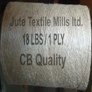 Bangladeşli yüksek kalite jüt iplik 18 LBS 1ply CB kalite CRM CRT jüt İplik 16lbs 2ply Anti desen Bonanza dikiş co