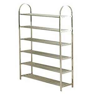 Porte-chaussures en fer de conception classique faite à la main porte-chaussures debout en métal de couleur blanche pour les occasions de remise des diplômes - Product Image 1