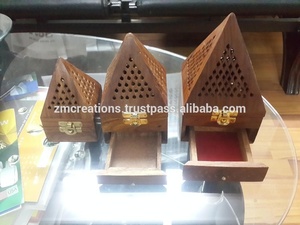 Soporte de incienso de madera con diseño de pirámide, Bakhoor quemador, soporte de tendencia superior, incienso de Metal, decoración del hogar, superventas - Product Image 2