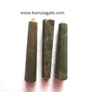 Obeliscos de piedras preciosas de ágata Natural hechos a mano masajeador de piedra de jaspe facetado de cristal para curar artesanías de piedra semipreciosa - Product Image 1