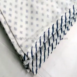 Couette en coton doux à imprimé bloc à main, 60x90 '', couverture Ac, fait à la main, beau coton