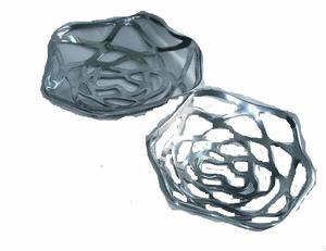 Cuenco de aluminio fundido de Venta caliente con pulido de espejo, cuenco de aluminio para servir frutas, cuenco de Metal para servir ensaladas, precio al por mayor - Product Image 1