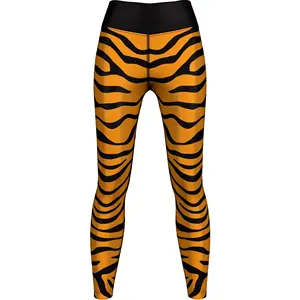 Tiger Print Sexy Frauen Individuelles Logo Sublimation Digital Gedruckt Enge Hose Lauf Gym Sport Mode Legging