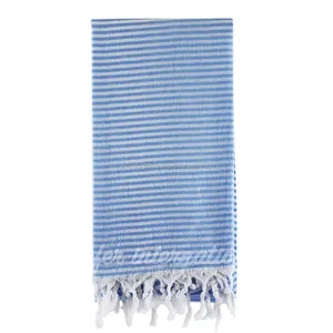 Royal Turkish Towels, Hamam Towels Wholesale from Turkey Factory - Baby blue travel towel 100 Cotton Gauze muslin