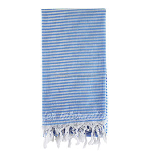 Serviettes turques Royal, serviettes Hamam de l'usine turque vente en gros-serviette de voyage bleu bébé 100 coton mousseline de gaze - Product Image 1