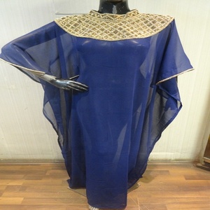 Caftán largo con bordado dorado para mujer islámica, último diseño de moda, Abaya de Dubái, 2018 - Product Image 6