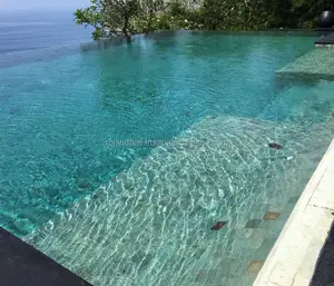 Pedra sebagian kalangan lisa que reveste una piscina da casa bali piedra verde azulejos de la piscina - Product Image 1