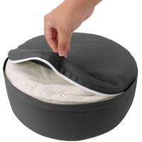 Coussin de méditation Zafu de yoga d'extérieur en tissu tissé doux et durable de haute qualité, style uni, avec housse de coussin, en promotion, pour une sensation tactile agréable