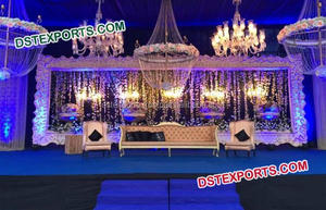 Derniers cadres ronds de créateurs pour décorations murales arrière de scène de mariage Panneaux de toile de fond de mariage élégants - Product Image 4