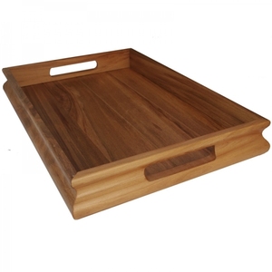 Klassisches elegantes Kunst handwerk Holz tablett Naturholz tablett mit hand gefertigtem Haushalts waren Serviert ablett für individuelle Größe
