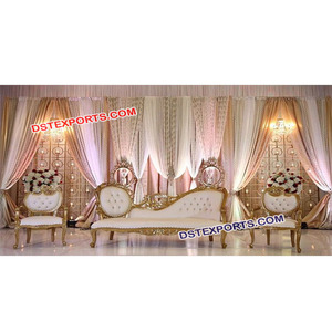 Juego de Sofás para Bodas Indias, Moderno, Blanco, Estilo Musulmán, Aspecto Real, Muebles para Bodas, Juego de Sofás Mandap, Decoración para Eventos en el Reino Unido - Product Image 1