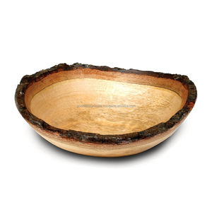 Bols à salade en bois tissés de qualité alimentaire durable et personnalisés Saladier en bois de qualité alimentaire Saladier à salade de fruits en bois d'acacia - Product Image 2