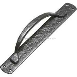 Manija de Puerta de Hierro Fundido Estilo Vintage Inglés de Omg Industries, Forjada a Mano, Negra, para Ventanas, Hecha de Latón y Aluminio - Product Image 1